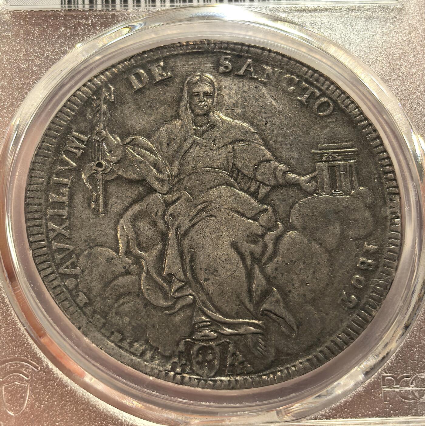 博洋堂世界钱币拍卖第139期（全场包邮） PCGS XF 教皇国1802庇护七世1SCUDO大银 打制开脸清晰唯美 重彩原味