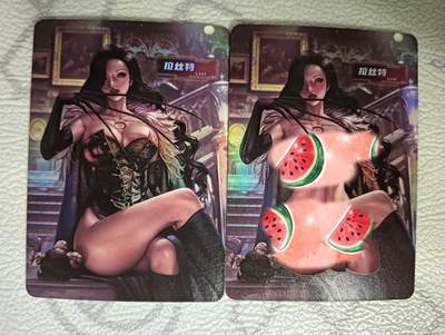 花开卡拍第38期（9月14号周日截拍，品控勿拍!!!拍品不寄存，运费5元，自制卡难免瑕疵，可能存在轻微撞角爆边等出厂瑕疵，品控介意勿拍！） - Acg艺术对卡 拉丝特 彩闪2张