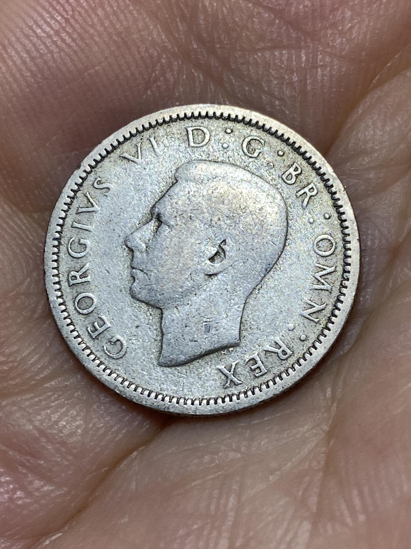 2025年第九十场(总第一百一十六场）外国好品散币(免佣金) 英国🇬🇧1937年6便士银币(乔治六世加冕年，第一版首发年，500银)