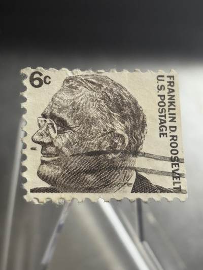 文馨钱币收藏第 271 场， 长期接收代拍品 - 美国1965年人物诺贝尔和平奖总统罗斯福 6 分邮票