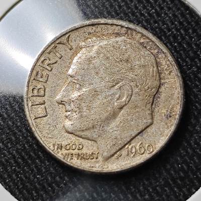 KK钱币收藏小铺 套币专场 2月预留时间 周末发货 -   1960美国10分银币 