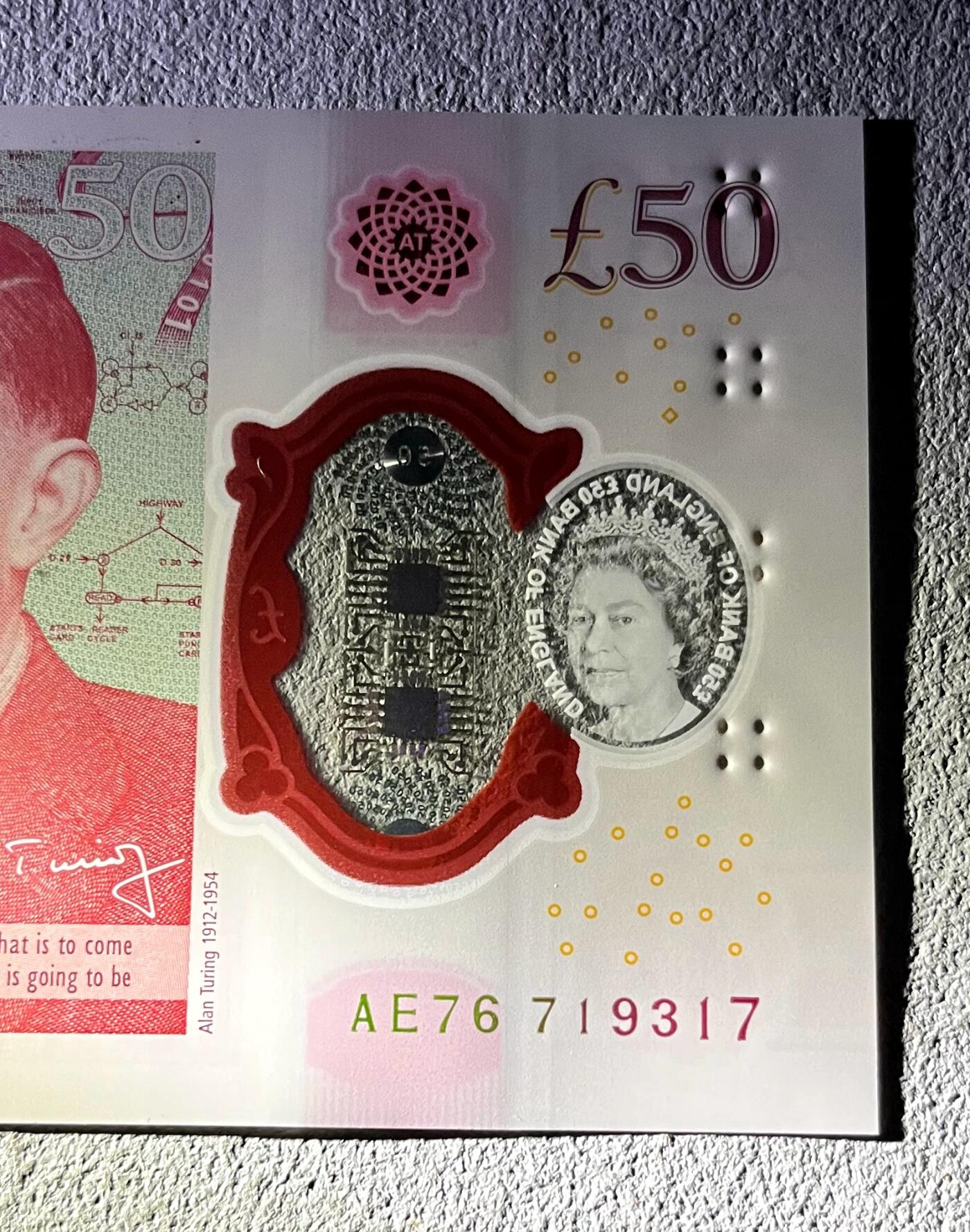 日本战争债券、英国伊二女王末版纸币套、哈萨克斯坦2万坚戈纪念钞、民国钞、台湾经济振兴券，台湾原住民系列套币/生肖银币，新疆喀什饷银五钱，康熙/光绪铜钱，哈萨克斯坦精制纪念银币，荷属东印度爪哇岛小铜块。彼得堡世界钱币勋章拍卖第133期 英国2020年50镑纸币塑料钞、艾伦·图灵，UNC全新品相、透明窗口完好