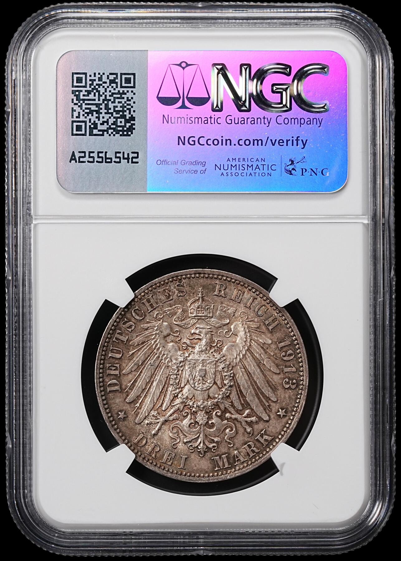 修遠堂世界钱币第八十四期 NGC MS64 1913年萨克森-莱比锡战役百年纪念3马克银币