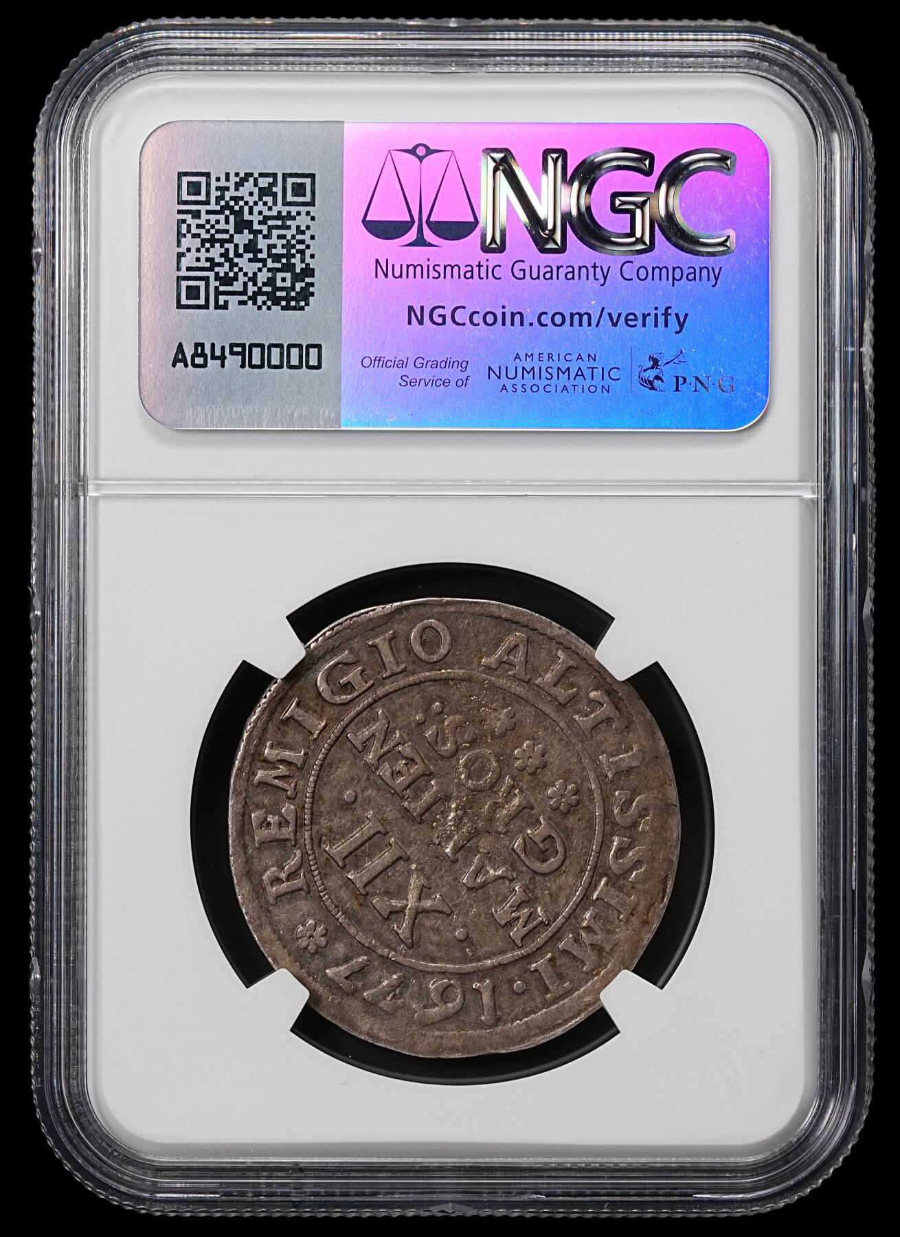 修遠堂世界钱币第八十四期 NGC AU50 1677年布伦瑞克‌-沃尔芬布特尔‌ 野人12MG银币 