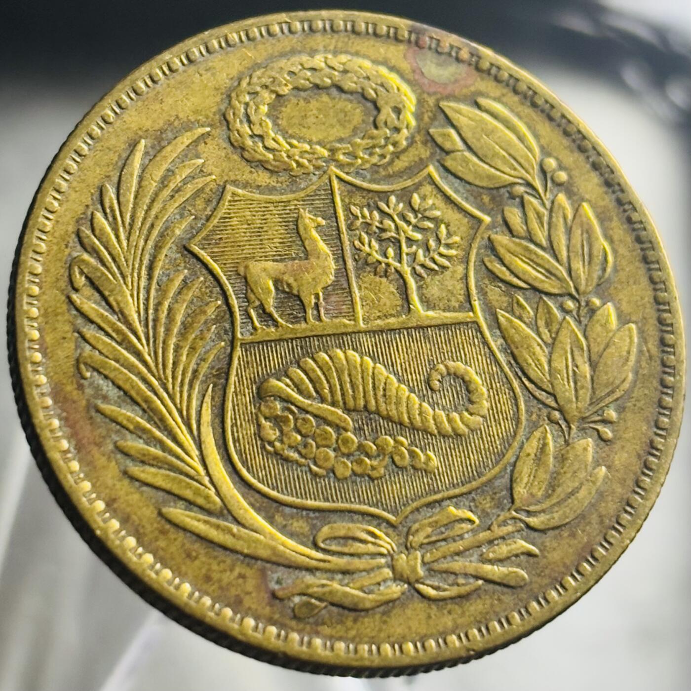 文馨钱币收藏第 271 场， 长期接收代拍品 少见 1954 年秘鲁 1 索尔大铜币，第一版