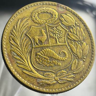 文馨钱币收藏第 271 场， 长期接收代拍品 - 少见 1954 年秘鲁 1 索尔大铜币，第一版