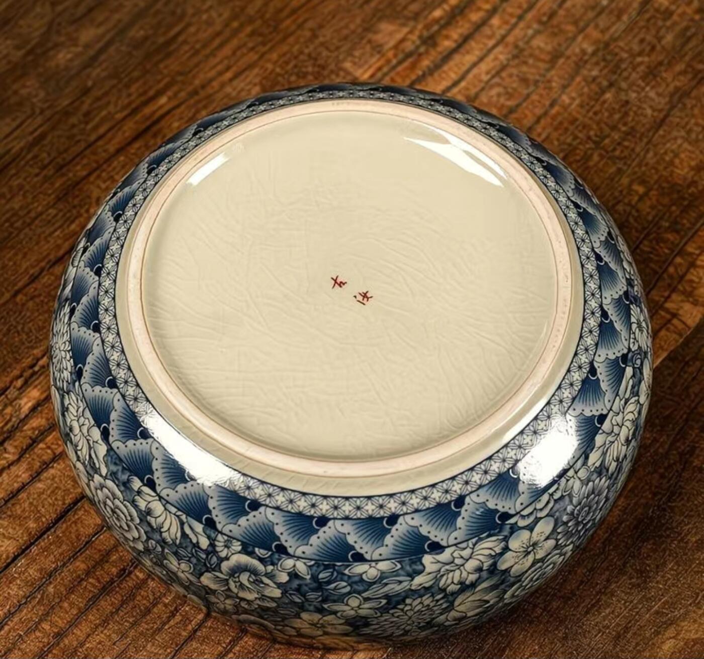 精品粗陶壶专场 汝窑青花茶洗