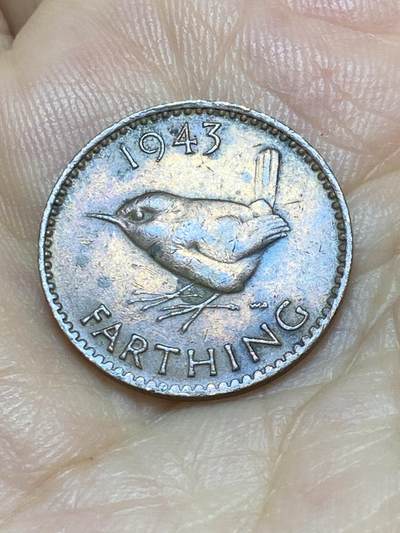 2025年第九十场(总第一百一十六场）外国好品散币(免佣金) - 英国🇬🇧1943年1法新(乔治六世第一版)