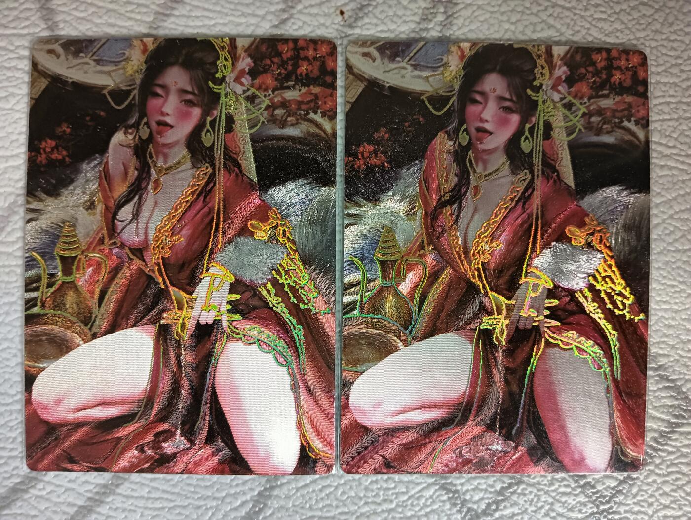 花开卡拍第38期（9月14号周日截拍，品控勿拍!!!拍品不寄存，运费5元，自制卡难免瑕疵，可能存在轻微撞角爆边等出厂瑕疵，品控介意勿拍！） 星宿文创媚玄鉴 苏妲己双服饰 幻彩全粗