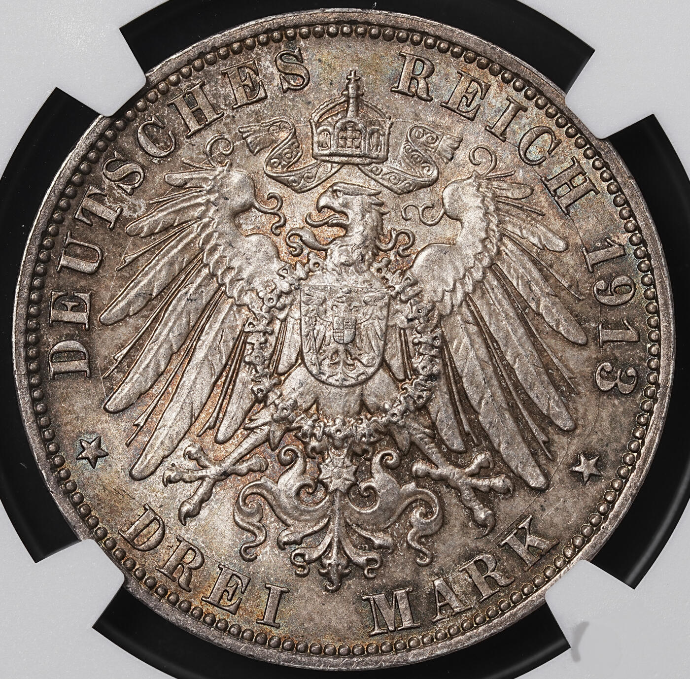 修遠堂世界钱币第八十四期 NGC MS64 1913年萨克森-莱比锡战役百年纪念3马克银币