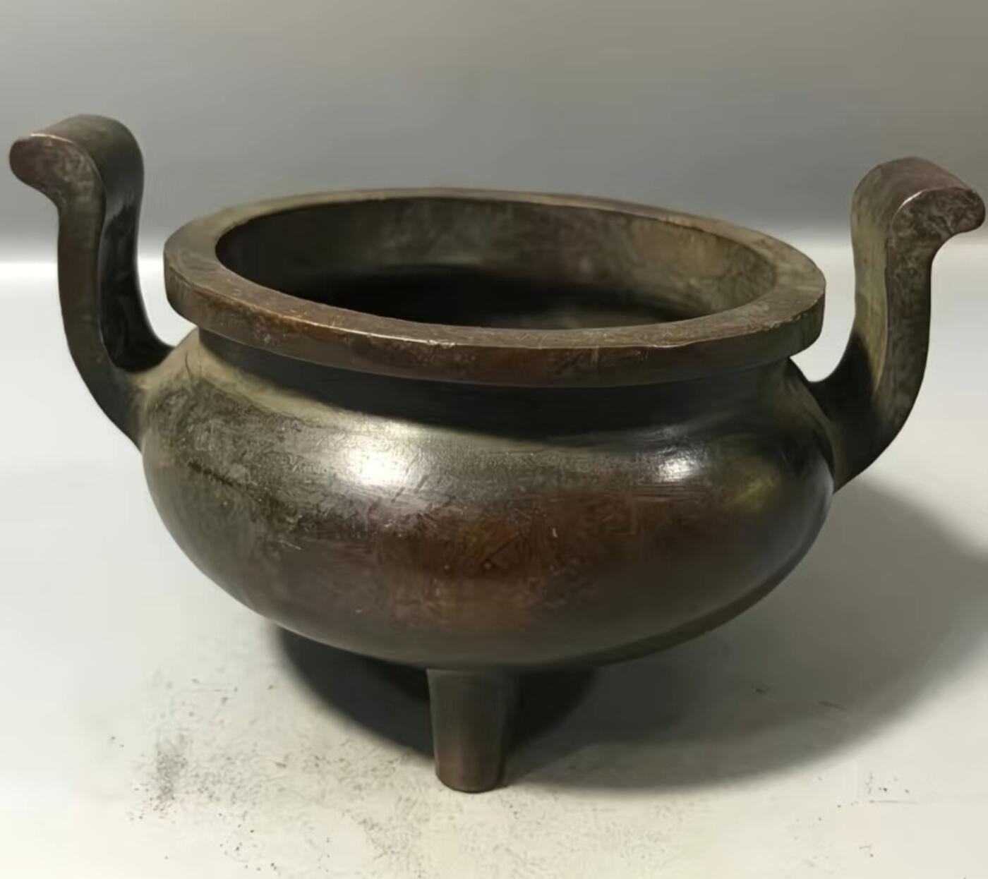 古玩杂相专场（2） 仿古怀旧铜香炉 老皮壳老包浆