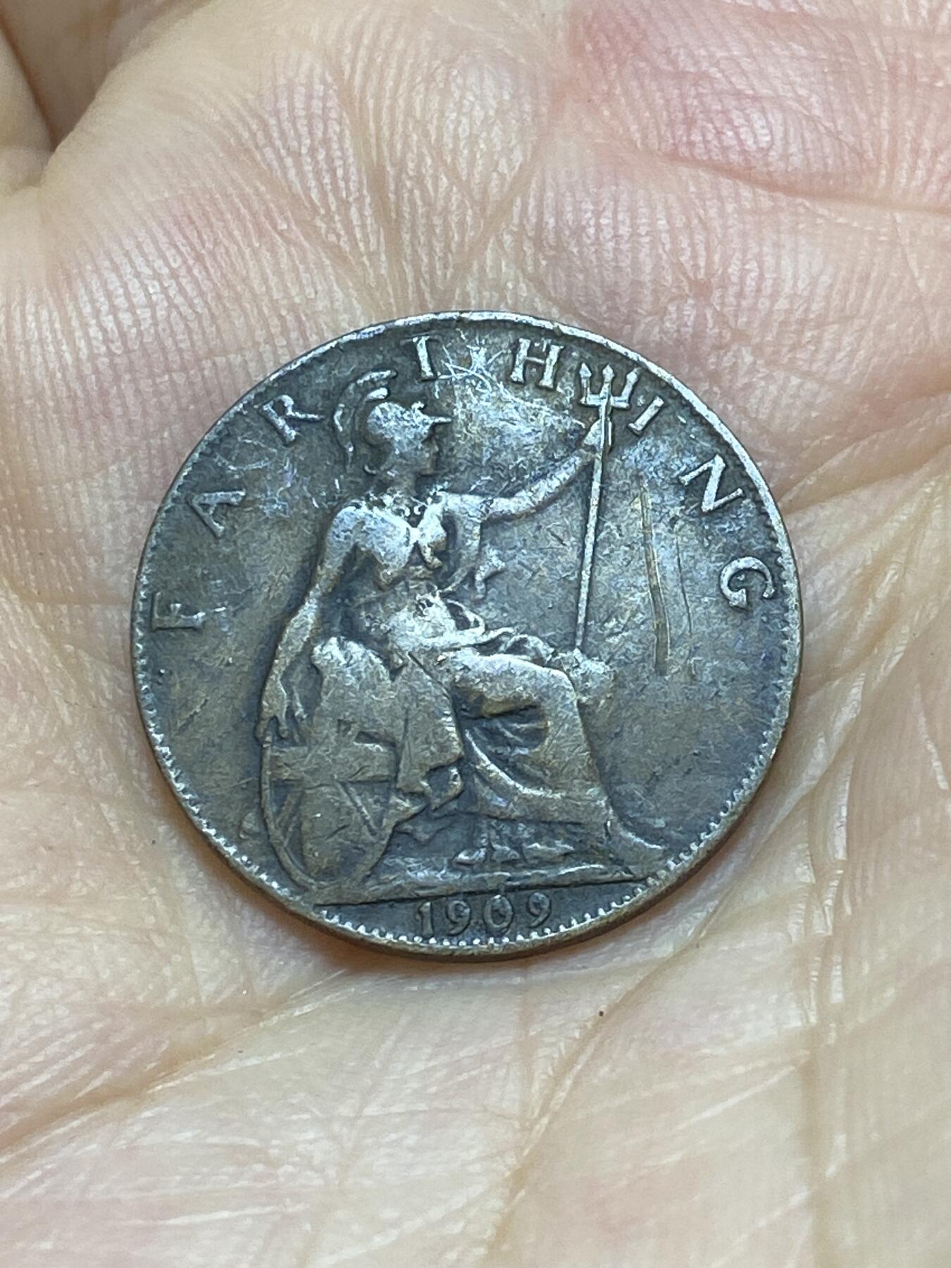 2025年第九十场(总第一百一十六场）外国好品散币(免佣金) 英国🇬🇧1909年1法新(爱德华七世时期)