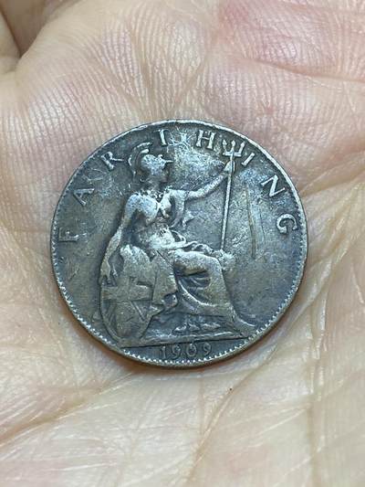 2025年第九十场(总第一百一十六场）外国好品散币(免佣金) - 英国🇬🇧1909年1法新(爱德华七世时期)