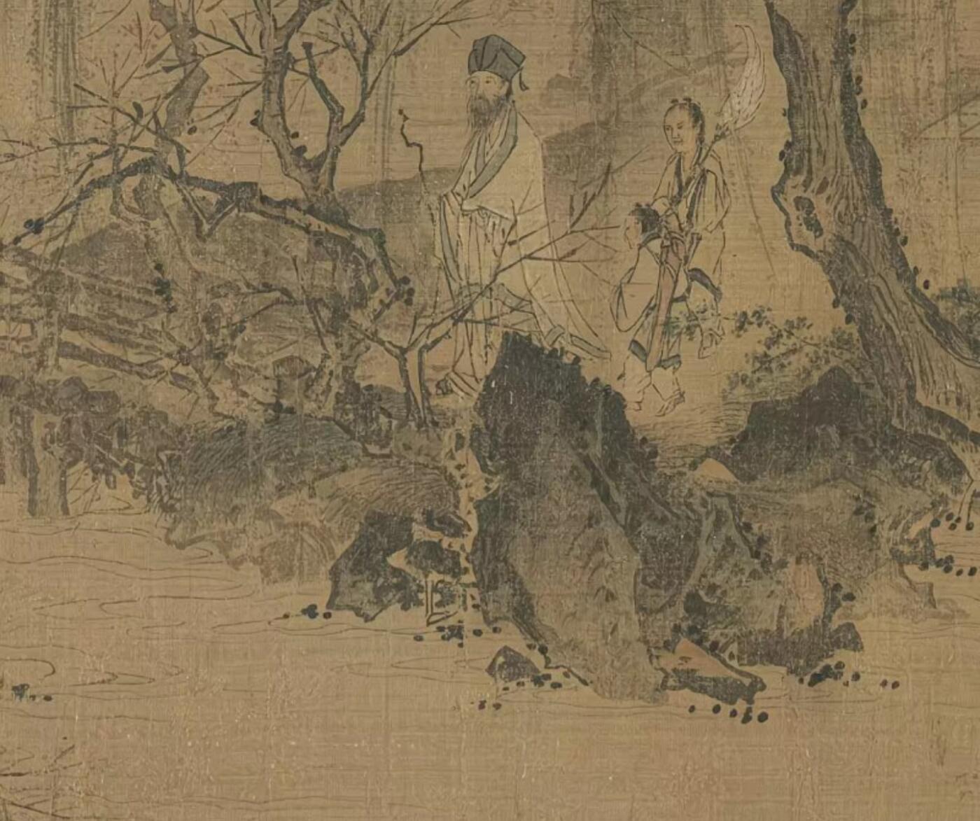 古玩杂相专场（2） 南宋马远西园雅集图真迹 1:1微喷复制 29.2*302.3cm