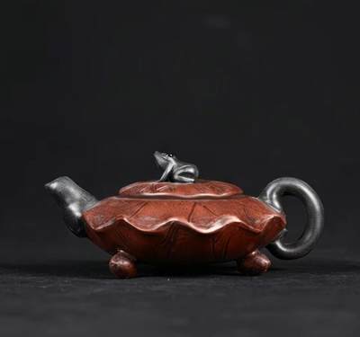 精品粗陶壶专场 - 青蛙莲子壶