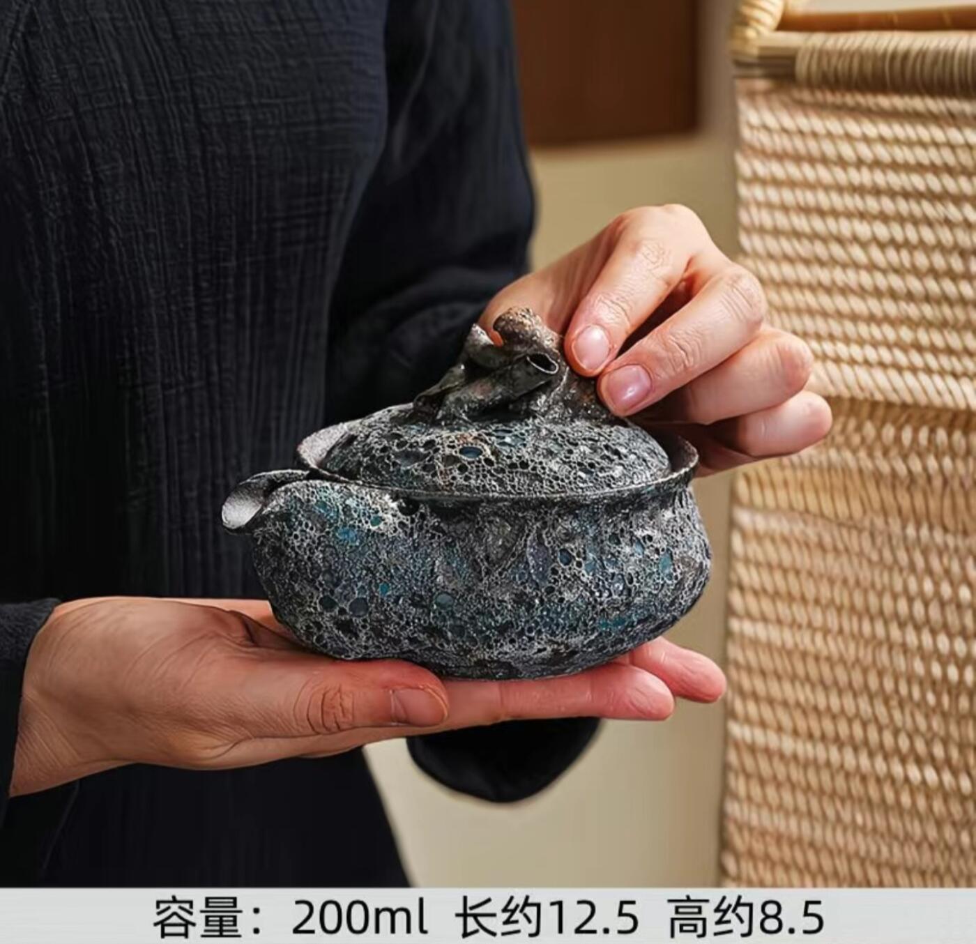 精品粗陶壶专场 虫洞冰烟手抓壶