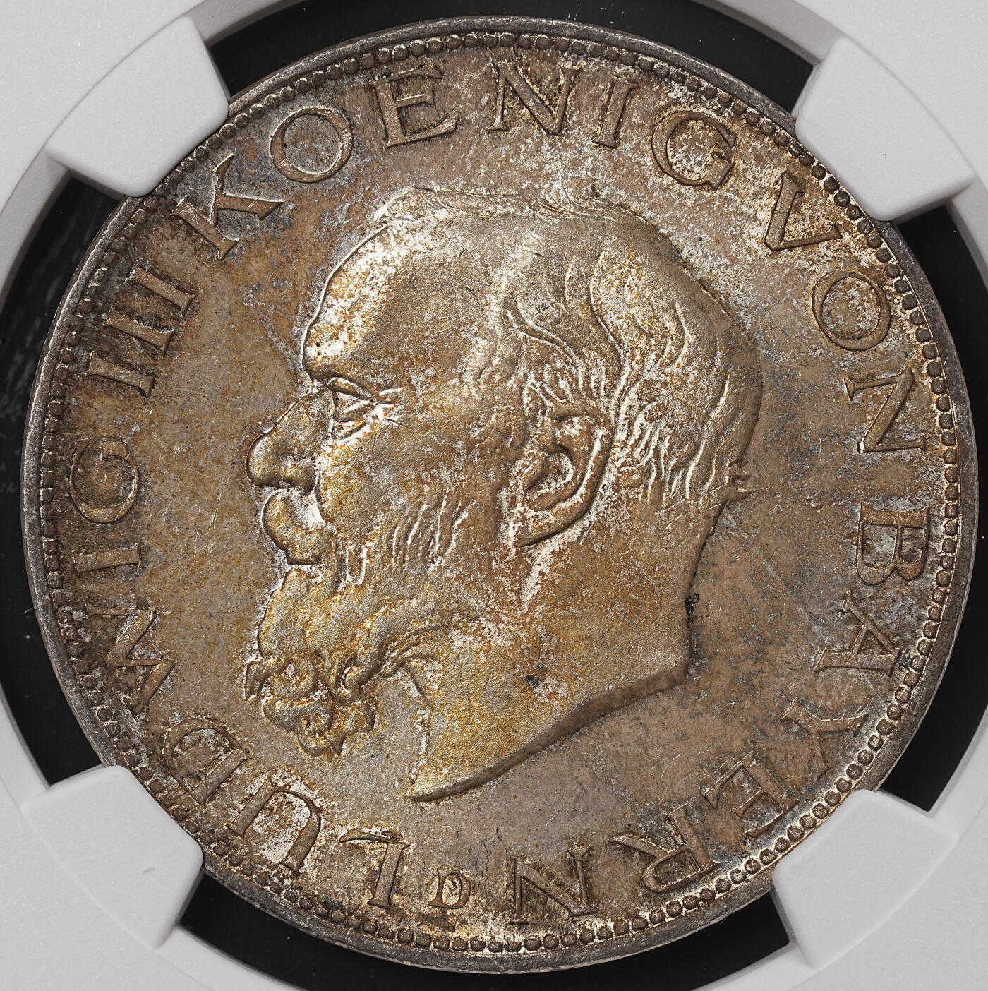 修遠堂世界钱币第八十四期 NGC MS63 1914年巴伐利亚5马克大银币 流通马克MS较少见
