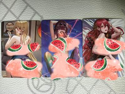 花开卡拍第38期（9月14号周日截拍，品控勿拍!!!拍品不寄存，运费5元，自制卡难免瑕疵，可能存在轻微撞角爆边等出厂瑕疵，品控介意勿拍！） - 枕边尤物05 3张艺术卡 折光彩闪