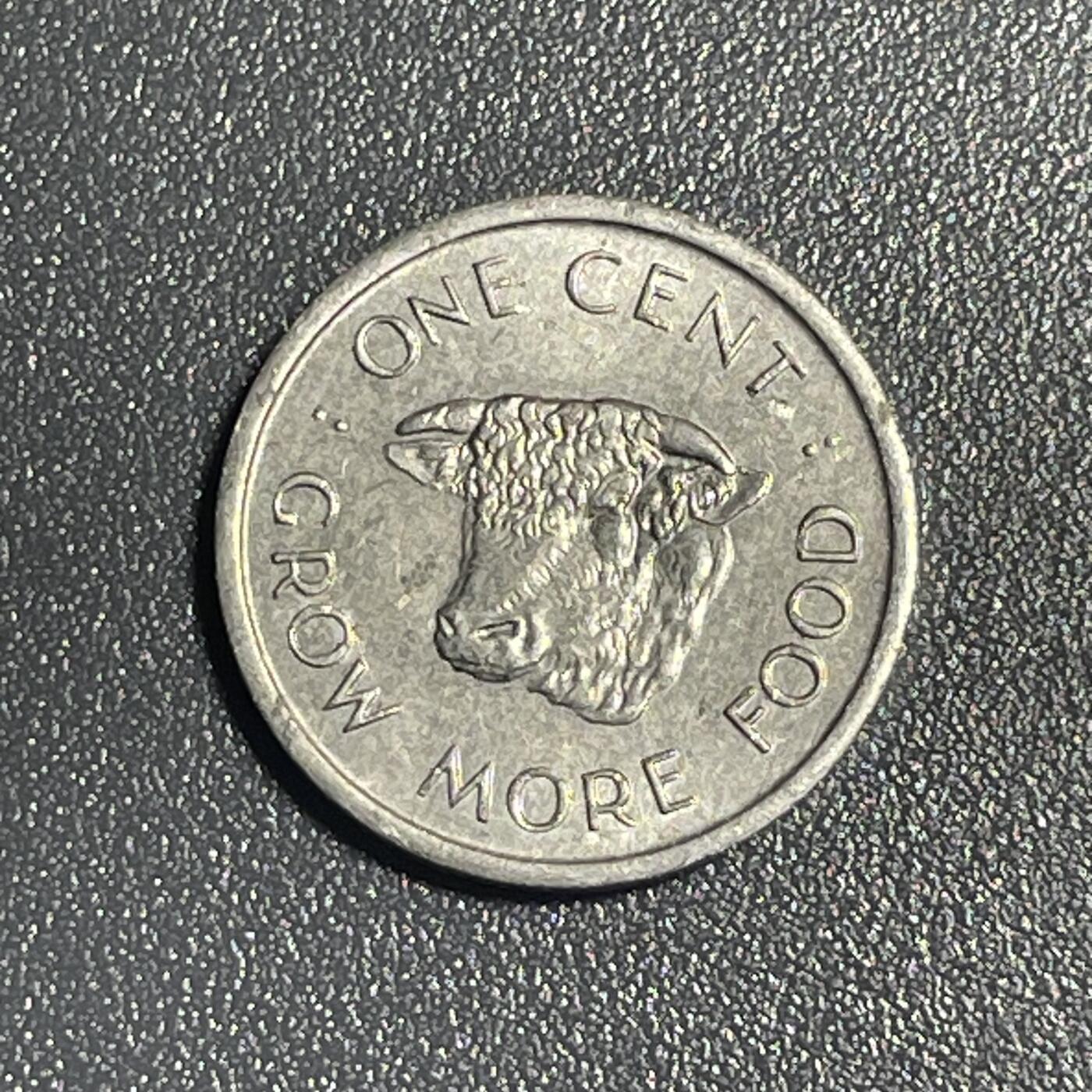 回流钱币0913 英属塞舌尔1972年1分FAO纪念币 牛头