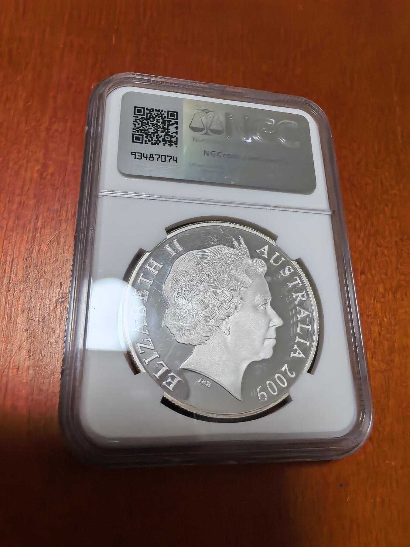 长老汇蛇年精选第四十五场拍卖 2009 澳大利亚牛年1澳元精制银币，NGC PF67UC，季军，更高5枚，皇家造币厂出品，克书未收录