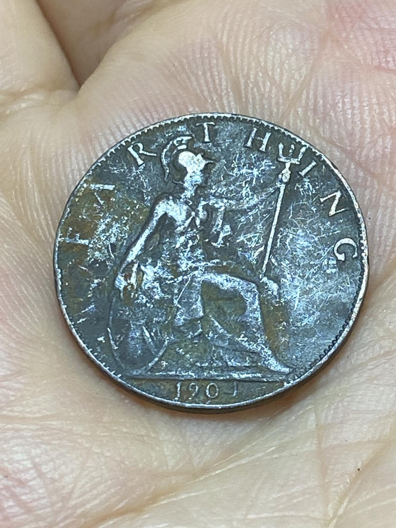 2025年第九十场(总第一百一十六场）外国好品散币(免佣金) 英国🇬🇧1904年1法新(爱德华七世时期)