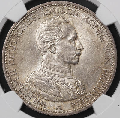 修遠堂世界钱币第八十四期 - NGC MS62 1913年普鲁士军装5马克大银币