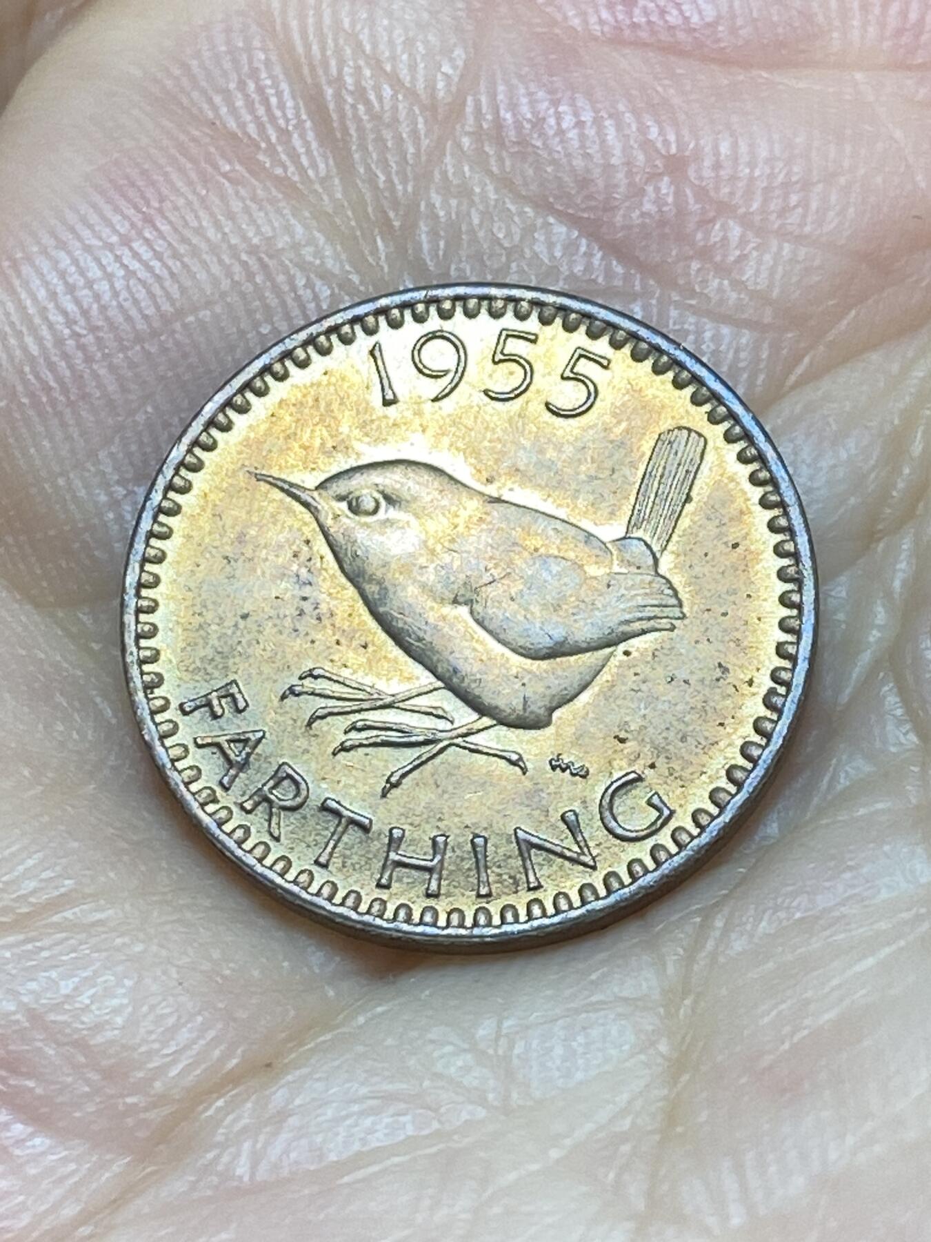 2025年第九十场(总第一百一十六场）外国好品散币(免佣金) 英国🇬🇧1955年1法新(伊丽莎白二世青年桂冠，第二版仅发行3年)
