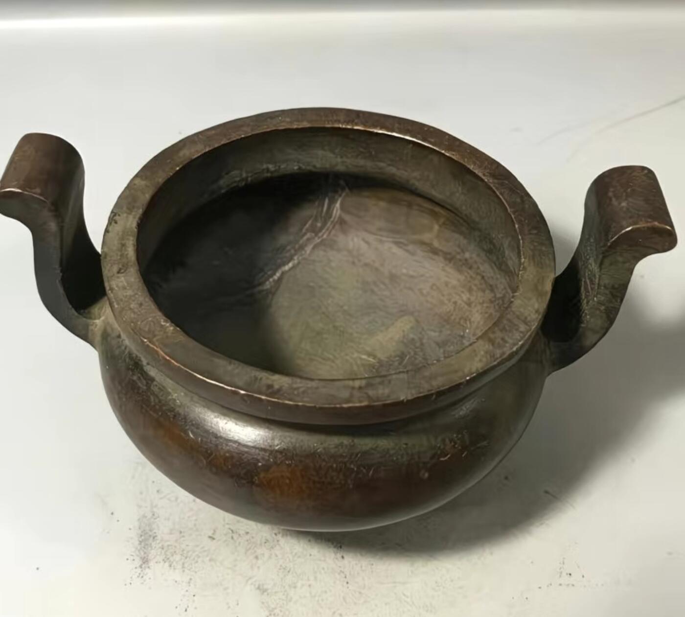 古玩杂相专场（2） 仿古怀旧铜香炉 老皮壳老包浆