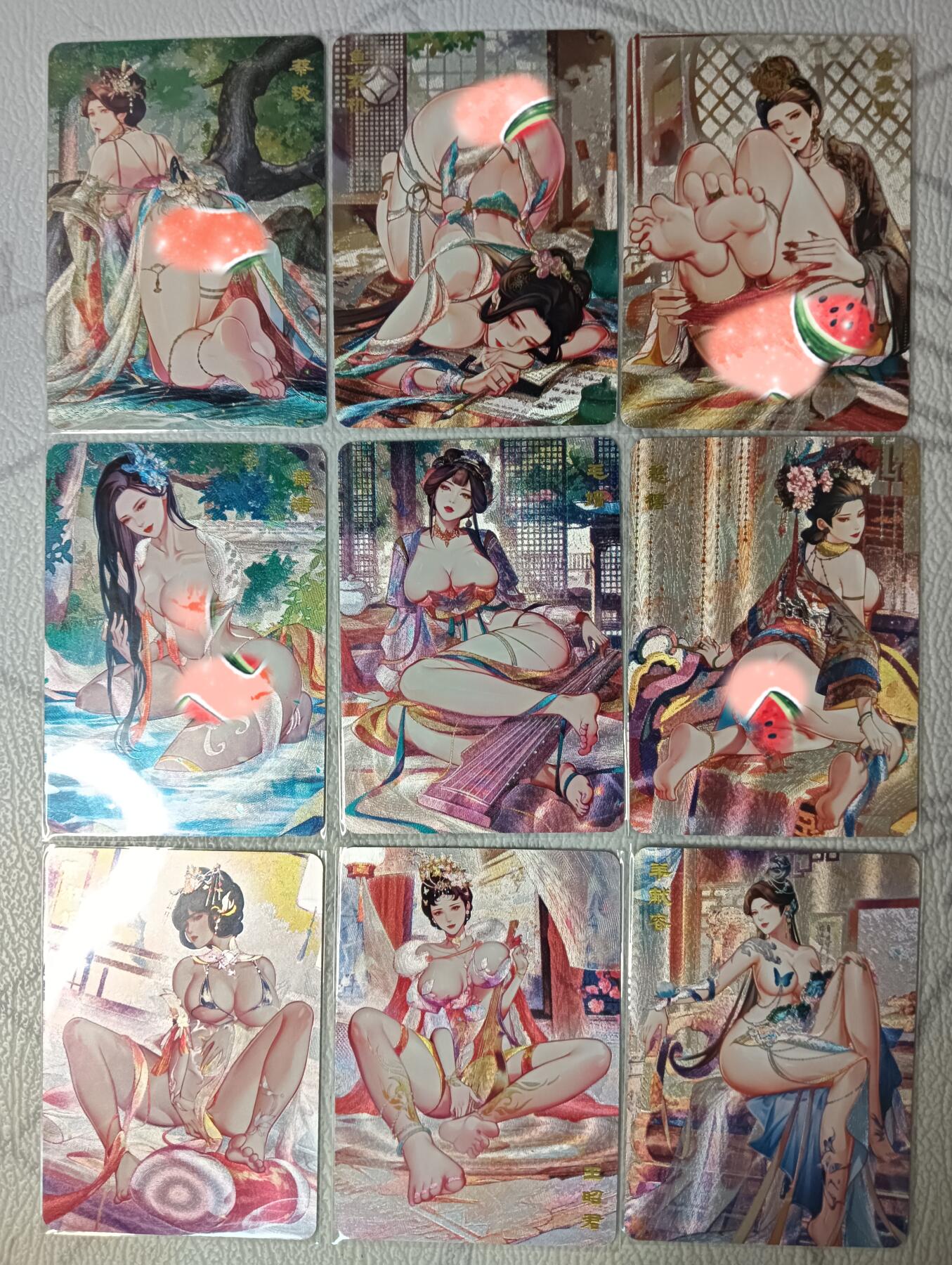 花开卡拍第38期（9月14号周日截拍，品控勿拍!!!拍品不寄存，运费5元，自制卡难免瑕疵，可能存在轻微撞角爆边等出厂瑕疵，品控介意勿拍！） 砖家，艳绝天下，第四弹，粗闪九张
