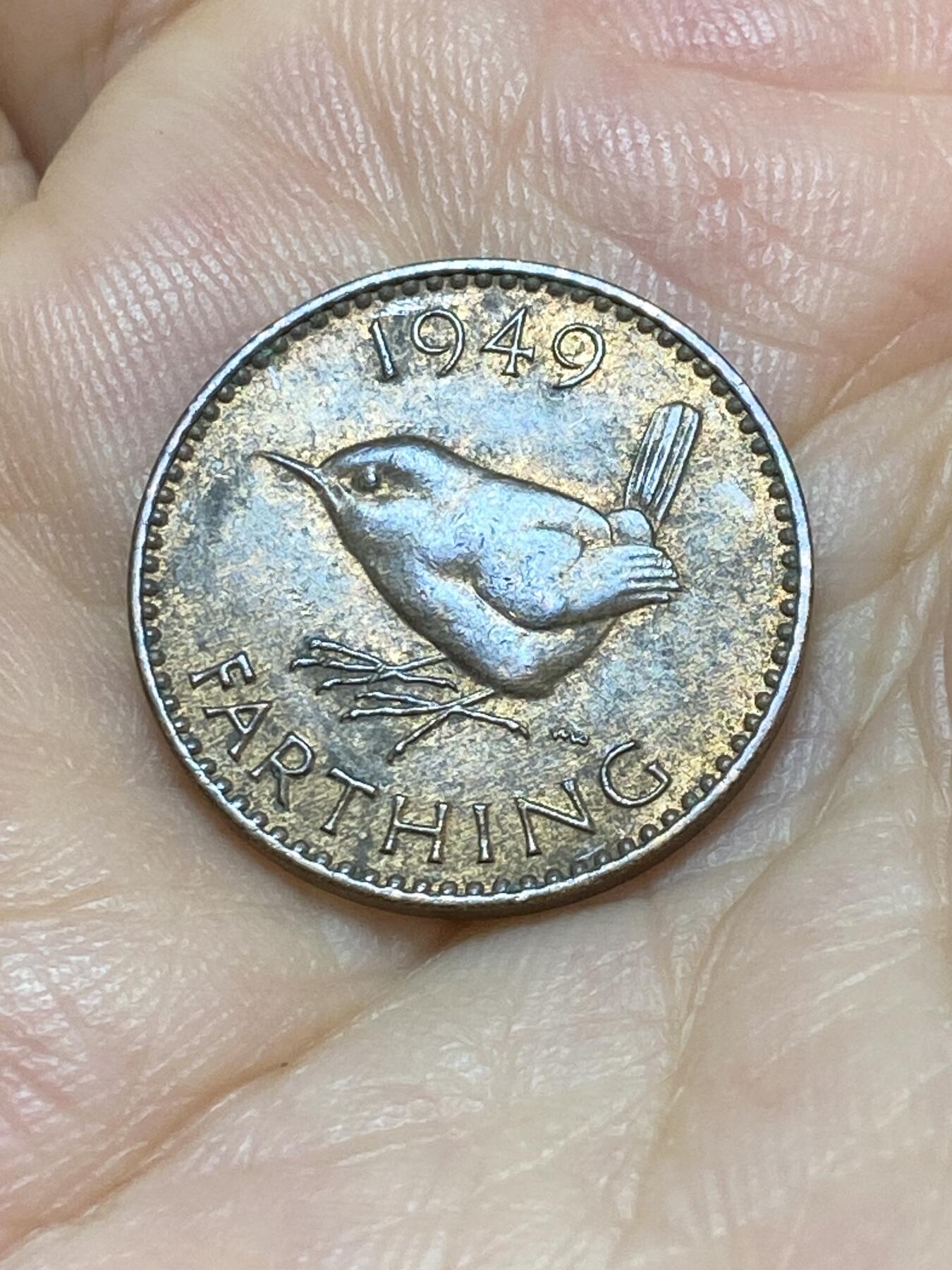 2025年第九十场(总第一百一十六场）外国好品散币(免佣金) 英国🇬🇧1949年1法新(乔治六世第二版，首发年)