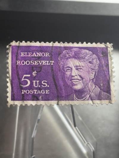 文馨钱币收藏第 271 场， 长期接收代拍品 - 美国1963 第一夫人埃莉诺罗斯福 5 分邮票