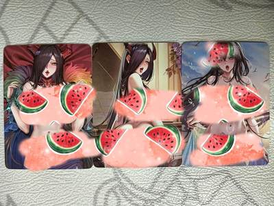 花开卡拍第38期（9月14号周日截拍，品控勿拍!!!拍品不寄存，运费5元，自制卡难免瑕疵，可能存在轻微撞角爆边等出厂瑕疵，品控介意勿拍！） - 枕边尤物07 3张艺术卡 折光彩闪