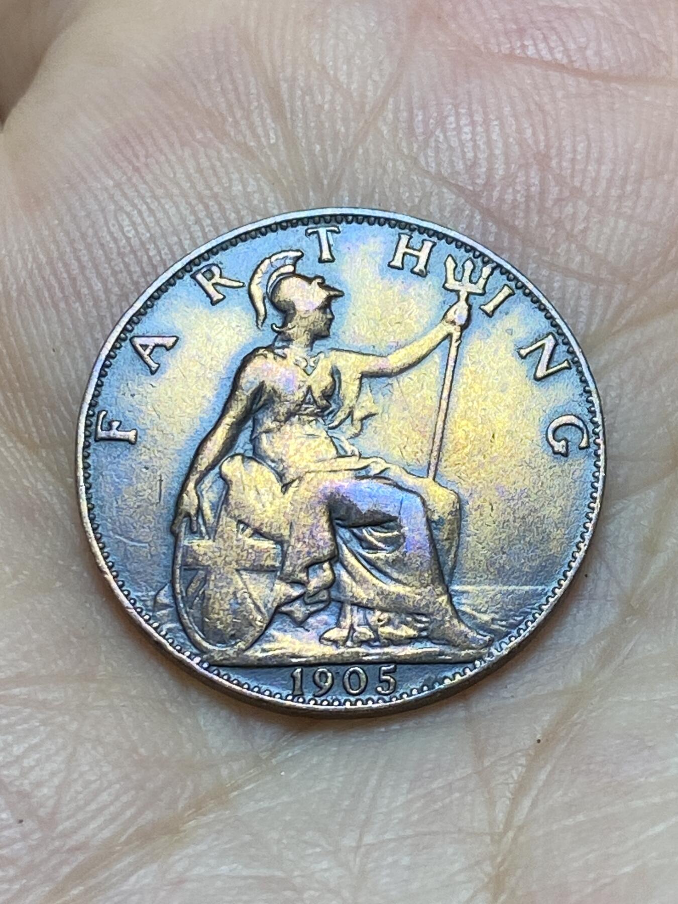 2025年第九十场(总第一百一十六场）外国好品散币(免佣金) 英国🇬🇧1905年1法新(爱德华七世时期)