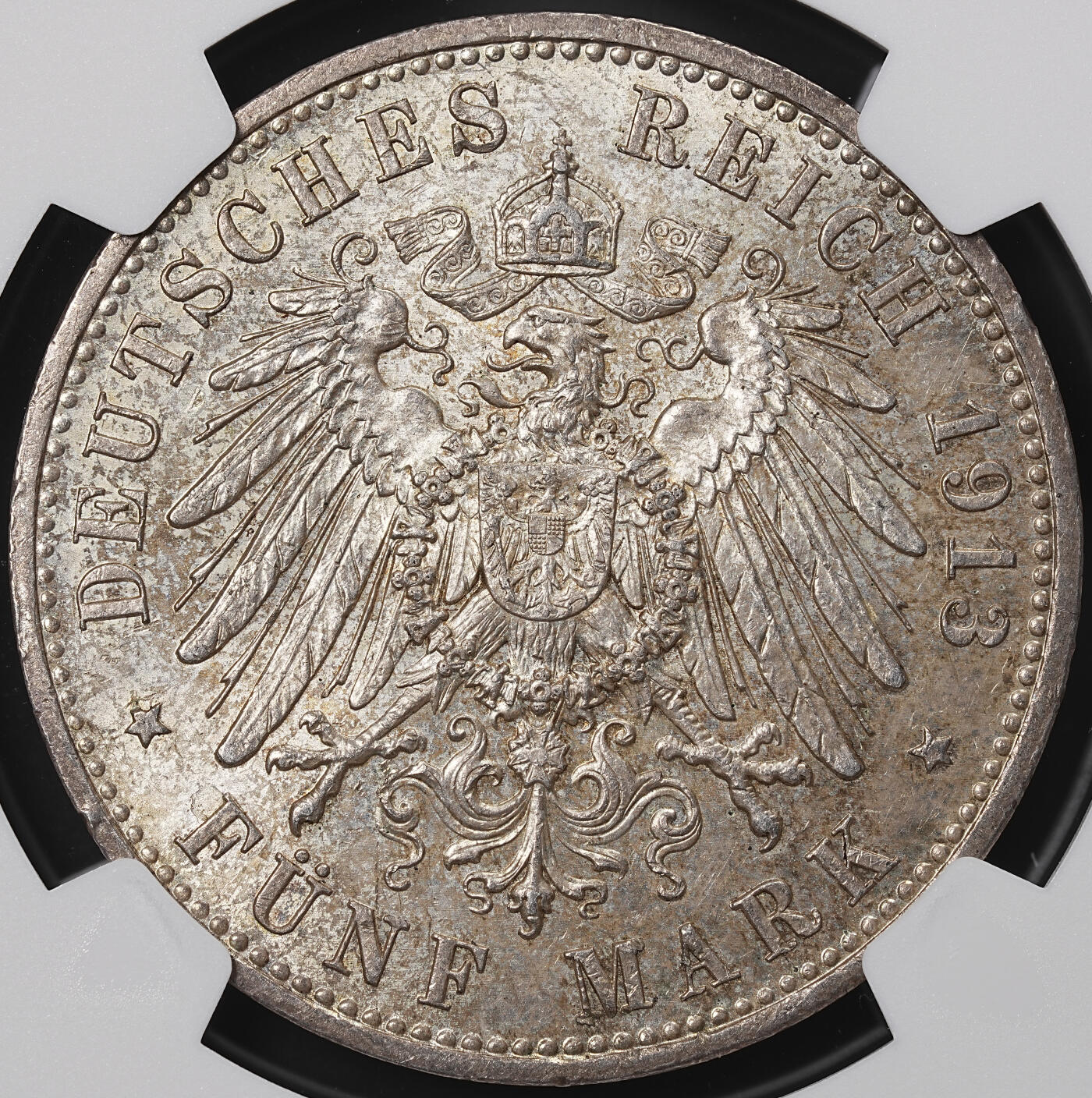 修遠堂世界钱币第八十四期 NGC MS62 1913年普鲁士军装5马克大银币