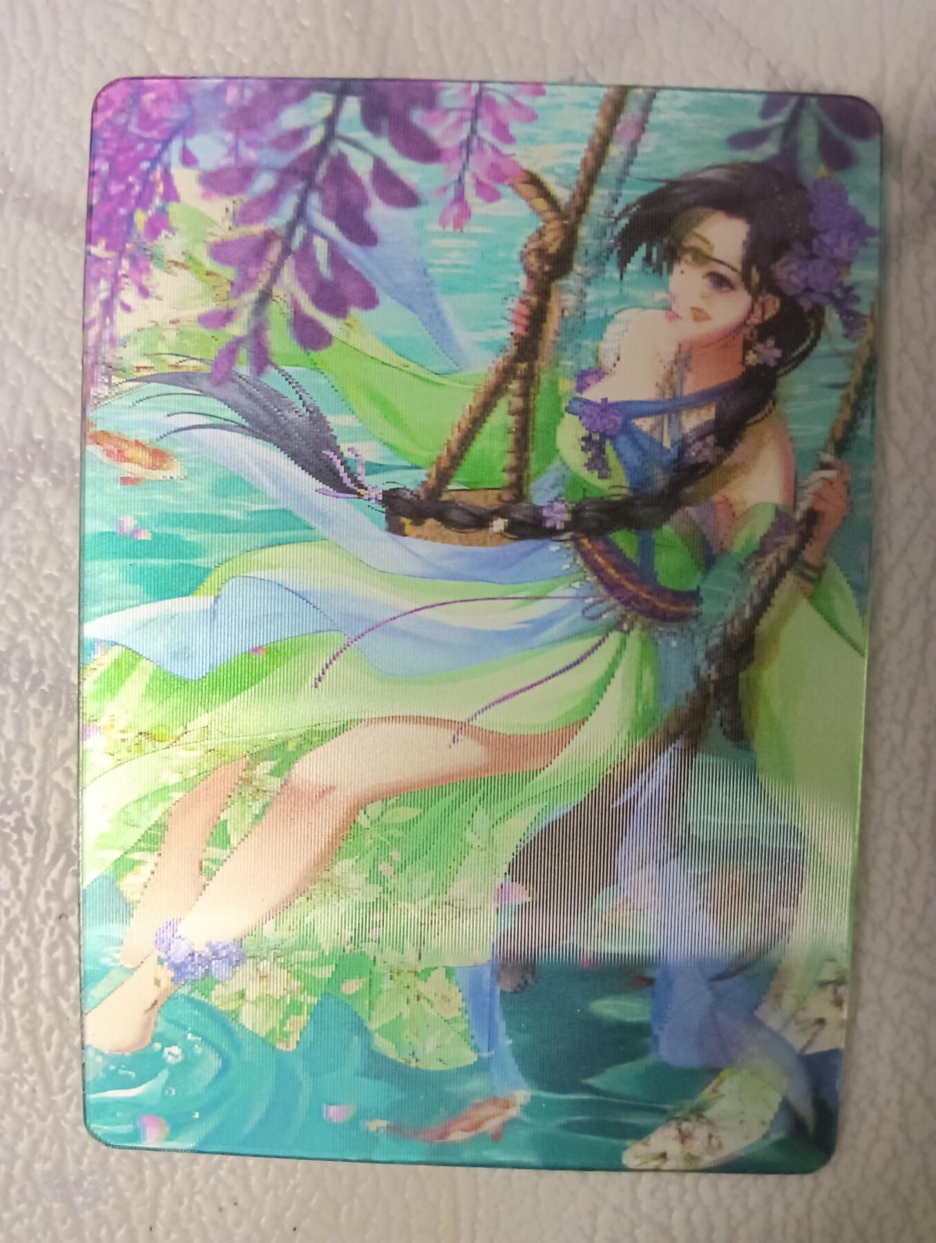 花开卡拍第38期（9月14号周日截拍，品控勿拍!!!拍品不寄存，运费5元，自制卡难免瑕疵，可能存在轻微撞角爆边等出厂瑕疵，品控介意勿拍！） 茉莉卡牌玩 全息光栅卡 花信风 节气 1张