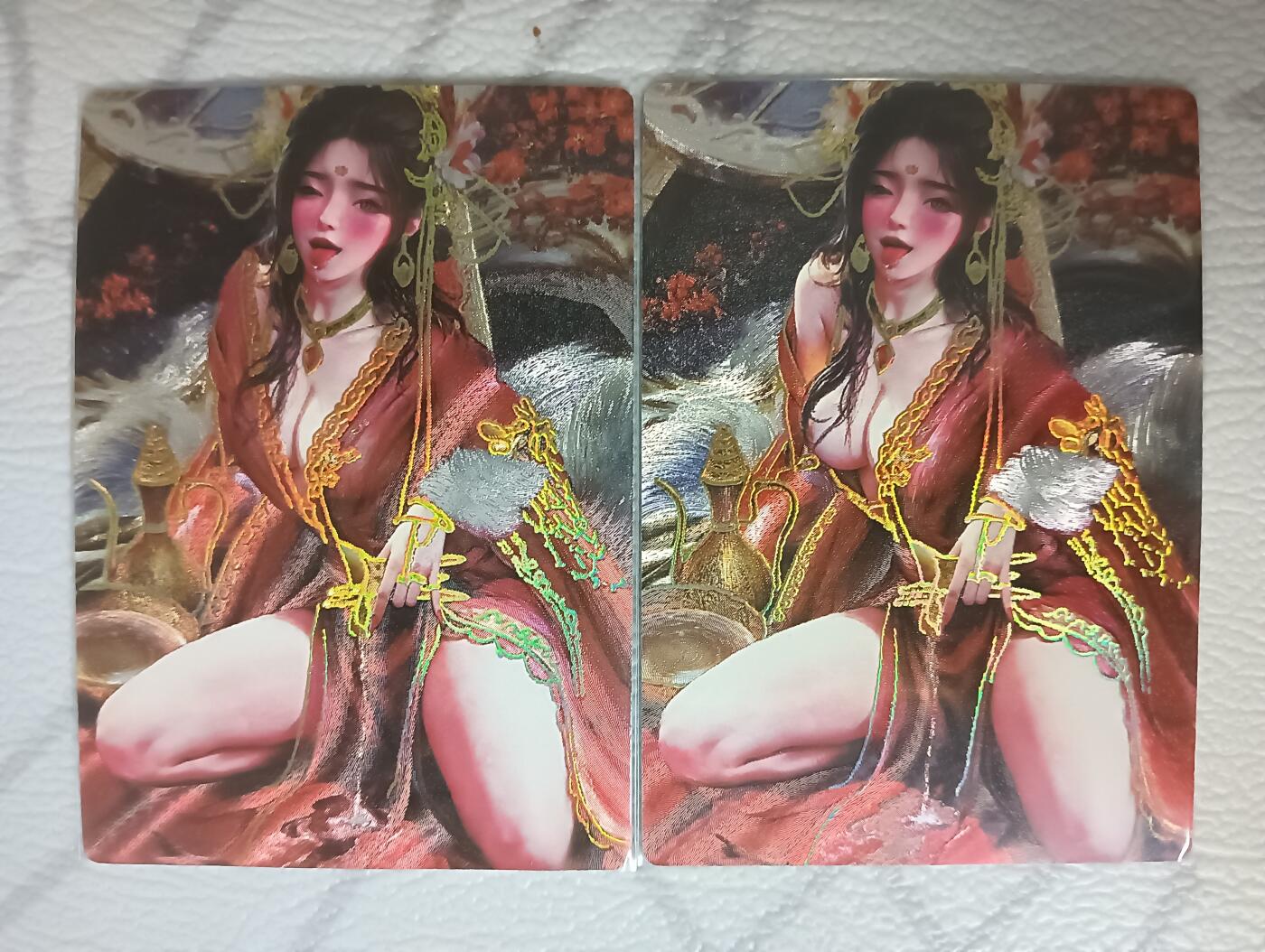 花开卡拍第38期（9月14号周日截拍，品控勿拍!!!拍品不寄存，运费5元，自制卡难免瑕疵，可能存在轻微撞角爆边等出厂瑕疵，品控介意勿拍！） 星宿文创媚玄鉴 苏妲己双服饰 幻彩半粗