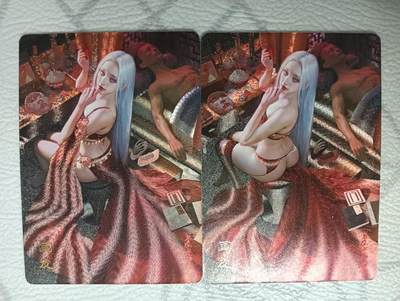花开卡拍第38期（9月14号周日截拍，品控勿拍!!!拍品不寄存，运费5元，自制卡难免瑕疵，可能存在轻微撞角爆边等出厂瑕疵，品控介意勿拍！） - 燎原卡牌 妖姬传 画皮 粗闪一对 2张