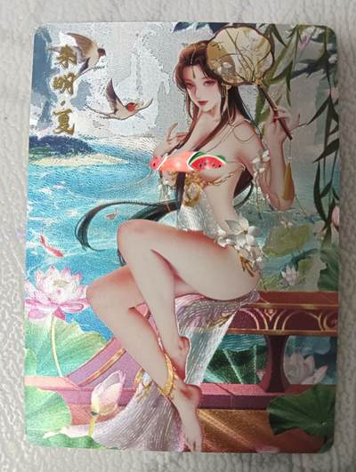 花开卡拍第38期（9月14号周日截拍，品控勿拍!!!拍品不寄存，运费5元，自制卡难免瑕疵，可能存在轻微撞角爆边等出厂瑕疵，品控介意勿拍！） - 墨卡文创原创四季 夏 清凉版特卡 粗闪