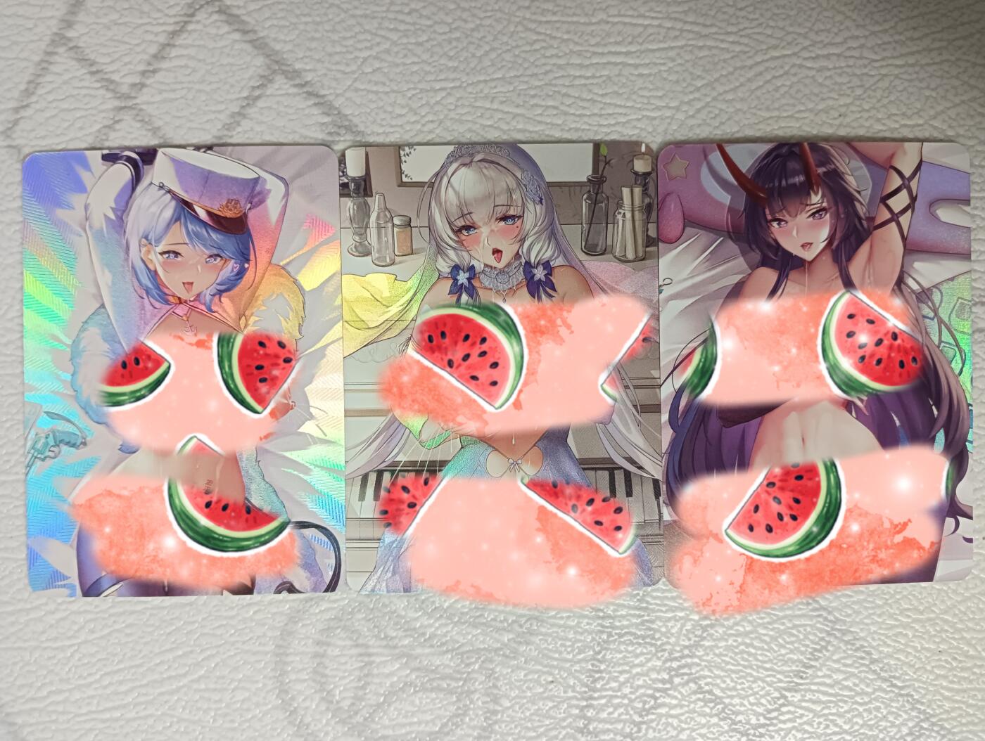 花开卡拍第38期（9月14号周日截拍，品控勿拍!!!拍品不寄存，运费5元，自制卡难免瑕疵，可能存在轻微撞角爆边等出厂瑕疵，品控介意勿拍！） 枕边尤物09 3张艺术卡 折光彩闪