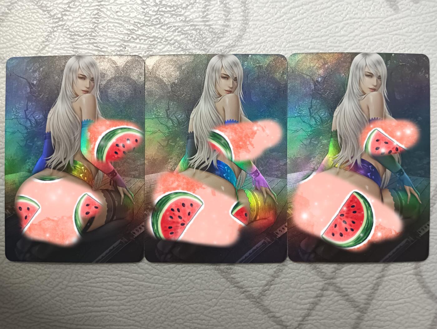 花开卡拍第38期（9月14号周日截拍，品控勿拍!!!拍品不寄存，运费5元，自制卡难免瑕疵，可能存在轻微撞角爆边等出厂瑕疵，品控介意勿拍！） 艺术卡，彩闪三宫