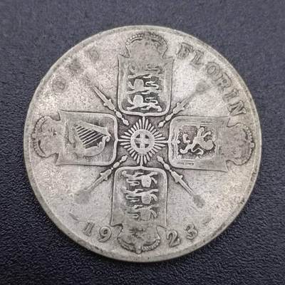 【淘币小摊】限时拍第七百四十二拍  散币场 满百包邮可预留两周  周一统一发货  - 英国1923年乔治五世弗洛林银币