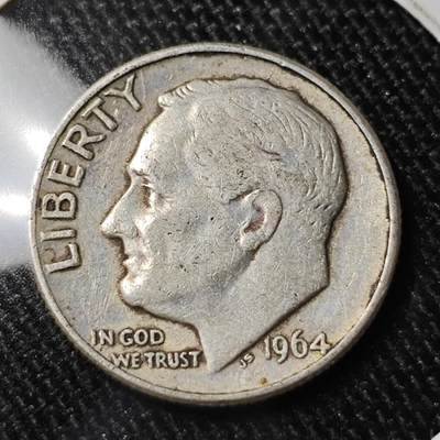 KK钱币收藏小铺 套币专场 2月预留时间 周末发货 -  1964美国10分银币