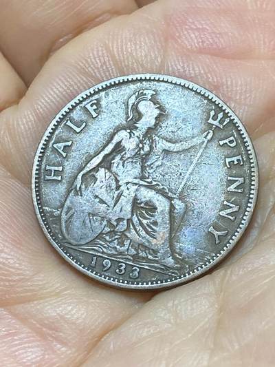 2025年第九十场(总第一百一十六场）外国好品散币(免佣金) - 英国🇬🇧1933年半便士(乔治五世第三版)