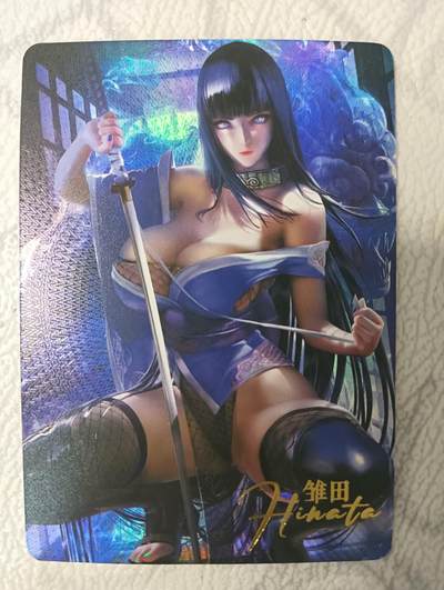 花开卡拍第38期（9月14号周日截拍，品控勿拍!!!拍品不寄存，运费5元，自制卡难免瑕疵，可能存在轻微撞角爆边等出厂瑕疵，品控介意勿拍！） - 火影忍者 雏田 彩闪单卡