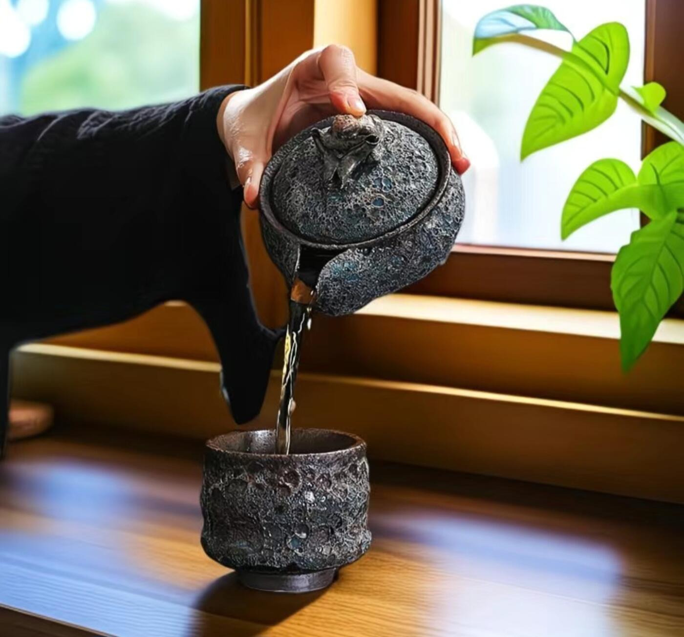 精品粗陶壶专场 虫洞冰烟手抓壶