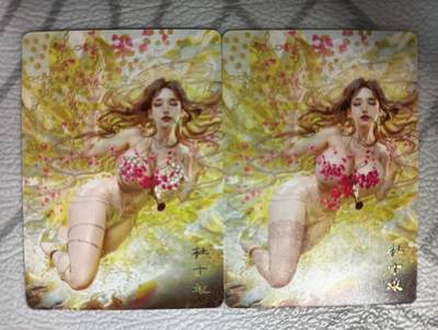 花开卡拍第38期（9月14号周日截拍，品控勿拍!!!拍品不寄存，运费5元，自制卡难免瑕疵，可能存在轻微撞角爆边等出厂瑕疵，品控介意勿拍！） - 燎原卡牌 人间传 杜十娘 普卡一对 2张