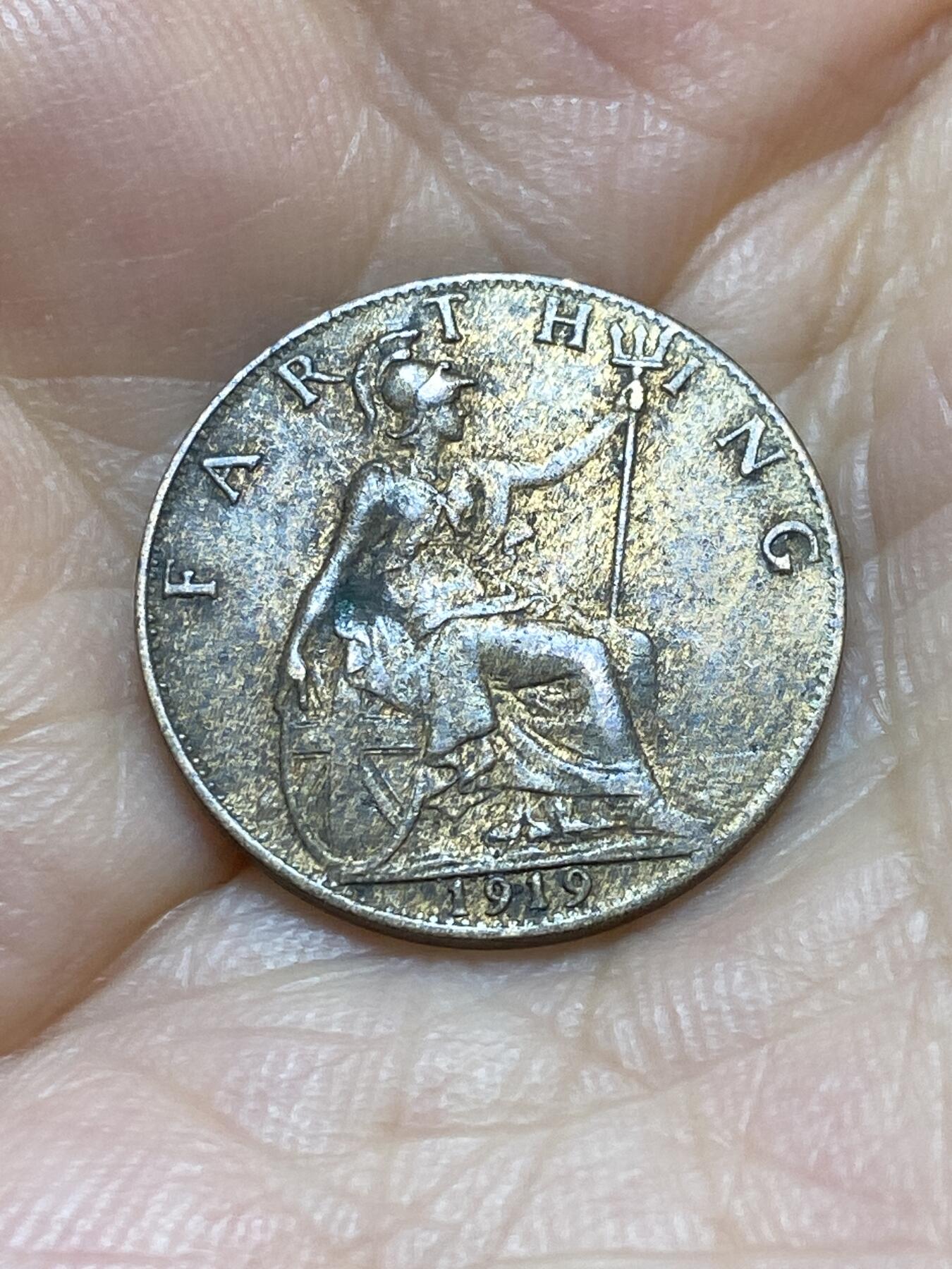 2025年第九十场(总第一百一十六场）外国好品散币(免佣金) 英国🇬🇧1919年1法新(乔治五世第二版)