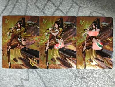 花开卡拍第38期（9月14号周日截拍，品控勿拍!!!拍品不寄存，运费5元，自制卡难免瑕疵，可能存在轻微撞角爆边等出厂瑕疵，品控介意勿拍！） - 艺术卡，茉莉，三国百姬传，张梁，粗闪三张