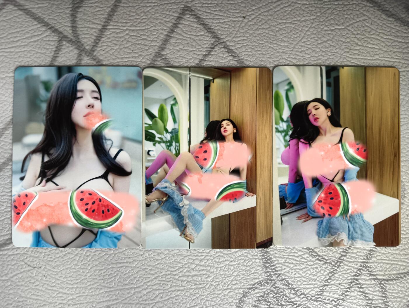 花开卡拍第38期（9月14号周日截拍，品控勿拍!!!拍品不寄存，运费5元，自制卡难免瑕疵，可能存在轻微撞角爆边等出厂瑕疵，品控介意勿拍！） 自制，真人普卡三张