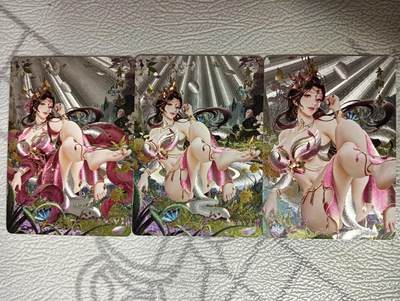 花开卡拍第38期（9月14号周日截拍，品控勿拍!!!拍品不寄存，运费5元，自制卡难免瑕疵，可能存在轻微撞角爆边等出厂瑕疵，品控介意勿拍！） - 墨卡文创原创四季 春 粗闪三渐变